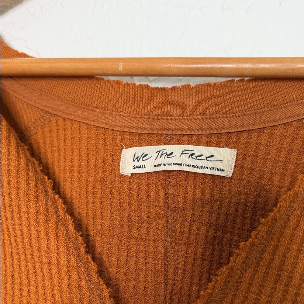 We The Free Free People Thermal Knit Shirt In Autumn Wildflower size small - Picture 4 of 14